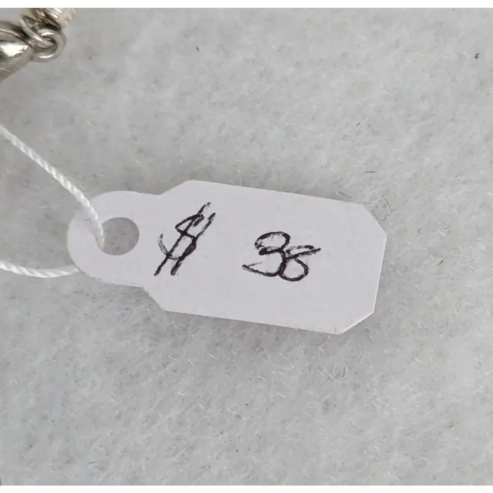 Silver coin pendant Reticulated sterling bail wire necklace 16
